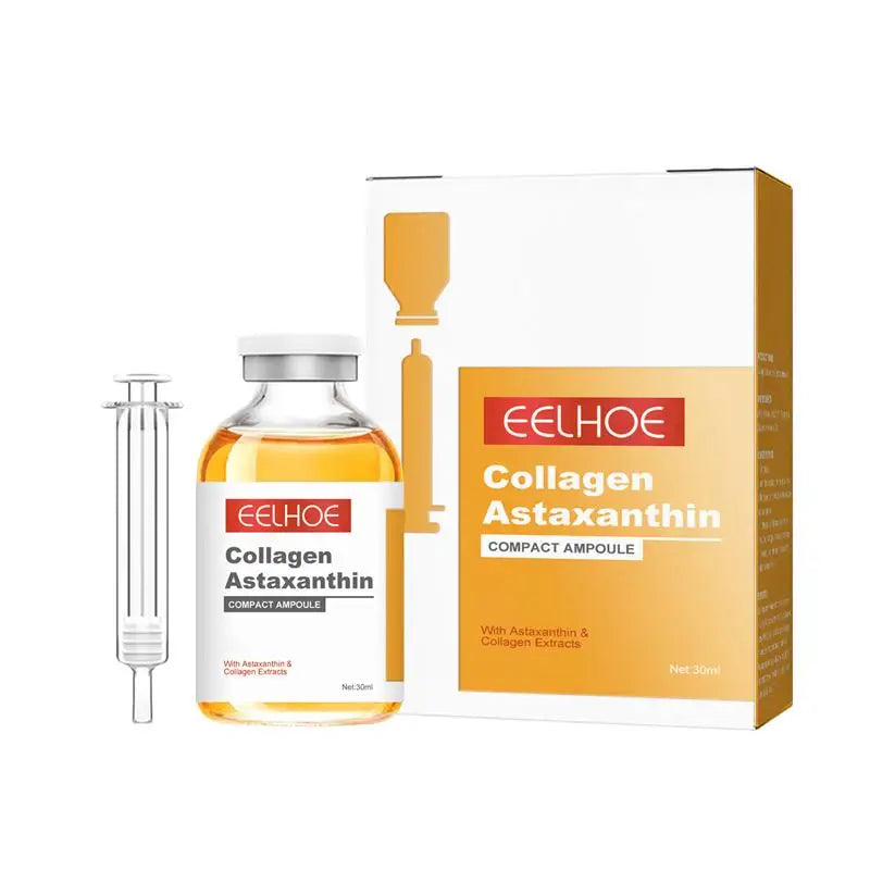 Astaxanthin Collagen Ampoule Essence Gentle Moisturizing Multi-effect Rejuvenation Serum Smooth Soft Skin For All Skin Types Peaceful Pleasures Health and Wellness Collagen serum 30ml