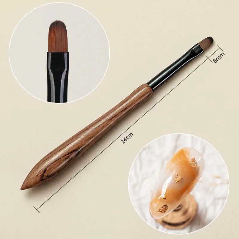 Sandalwood Nail Art Liner Brush – UV Gel Stripe & Detail Pen