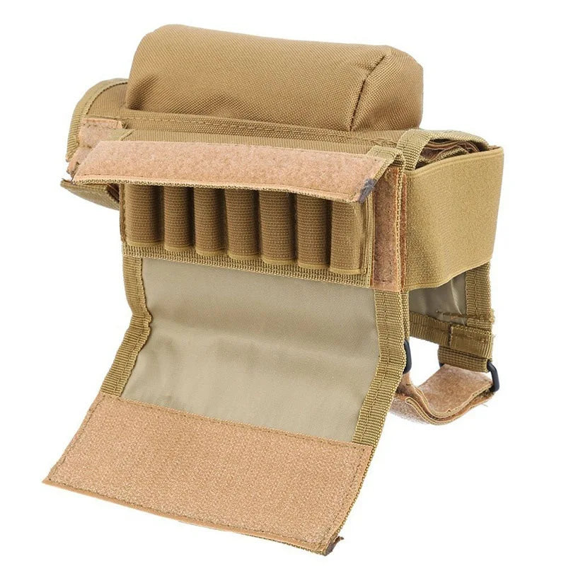 Cartridge Bag Tactical 2-in-1 gun holderTactical Buttstock Shotgun Rifle Stock Ammo Portable Pouch Molle Cartridge Holder Gun Peaceful Pleasures Health and Wellness