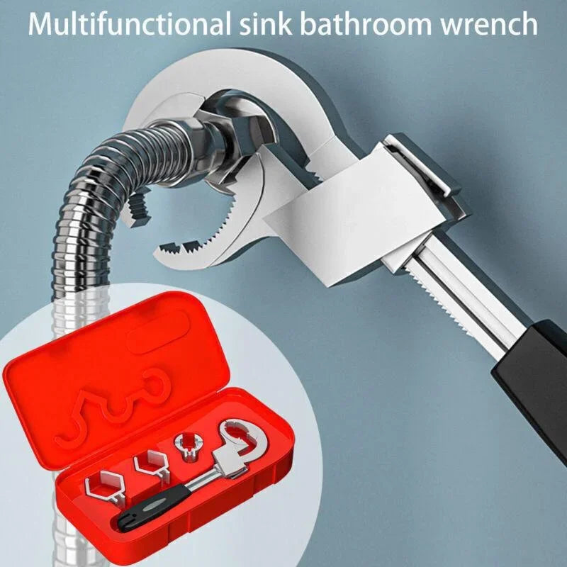 Multifunctional Adjustable Sink Wrench Universal Plumbing Spanner