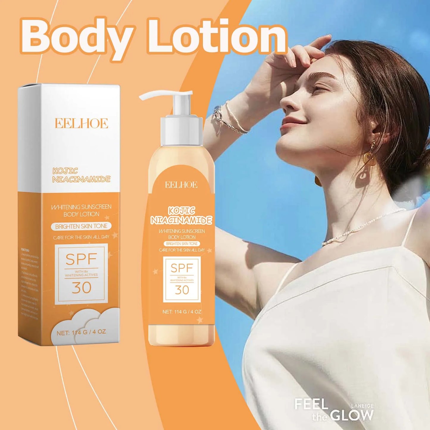 Kojic Acid & Niacinamide Brightening Body Lotion | SPF Moisturizer