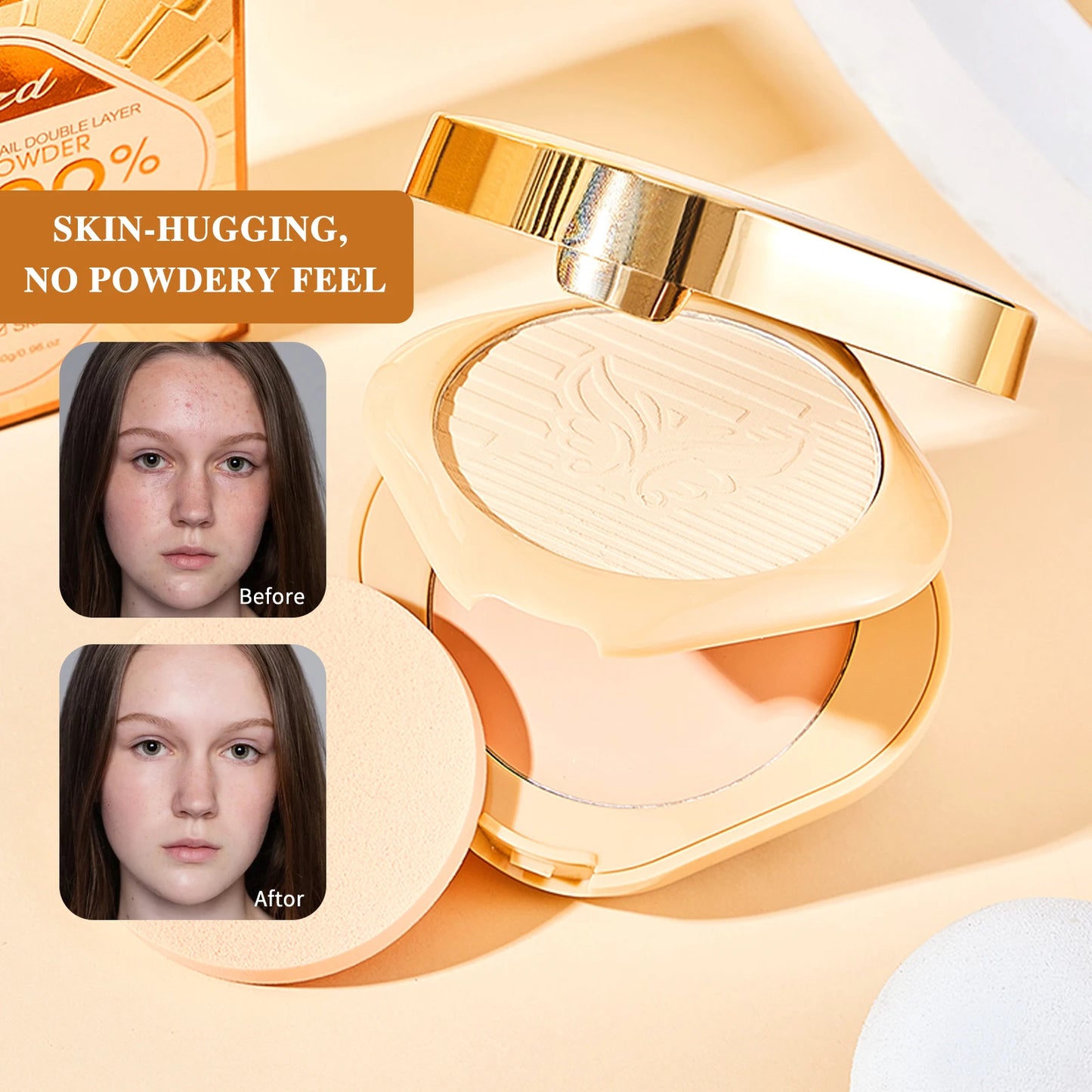 Snail Water Transparent Double Layer Powder Makeup Peaceful Pleasures Health and Wellness