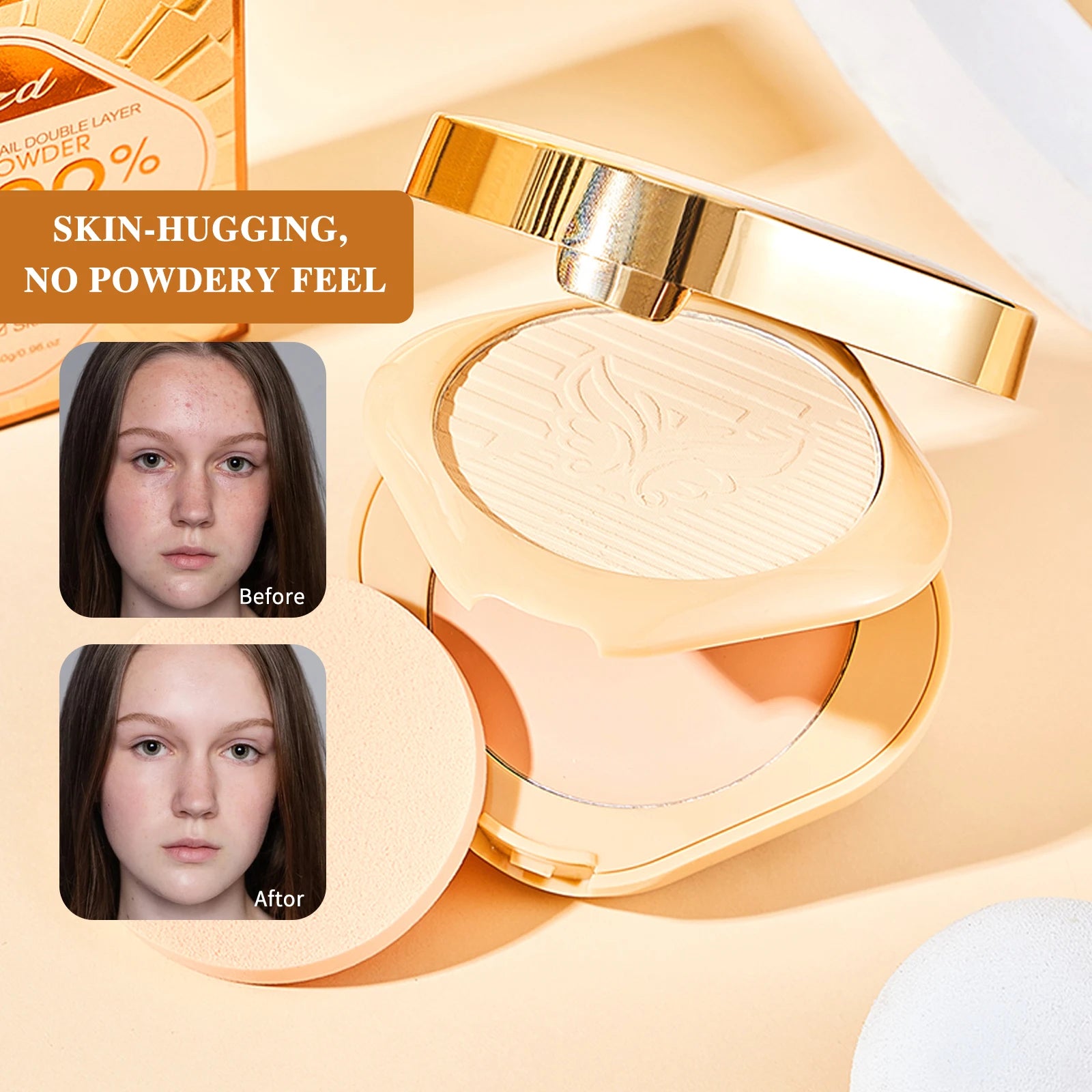 Snail Water Transparent Double Layer Powder Makeup Peaceful Pleasures Health and Wellness