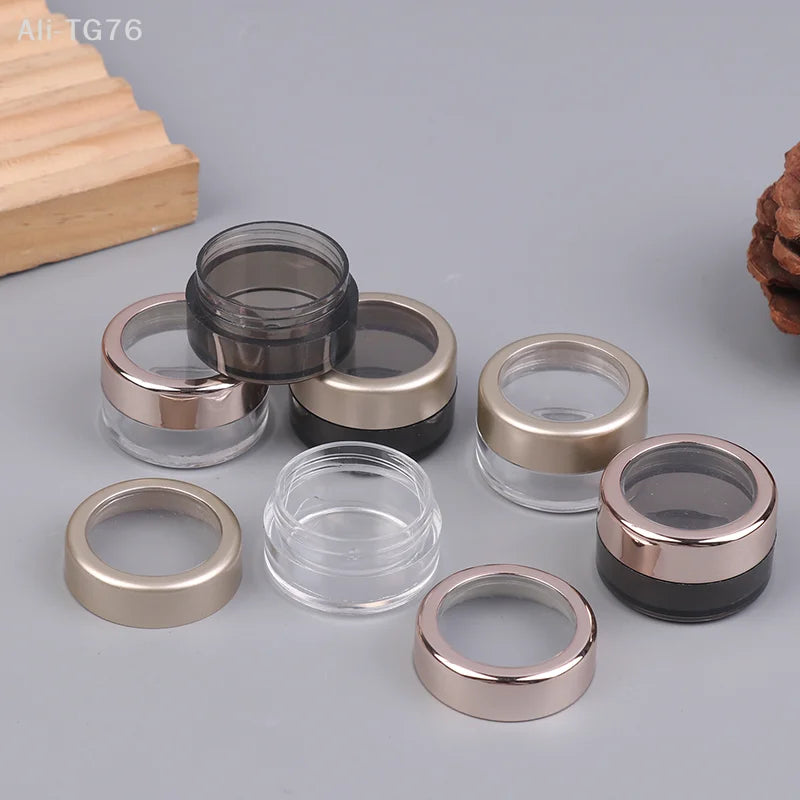 5g Nail Glitter Storage Jars – Transparent ABS Containers 2-Pack