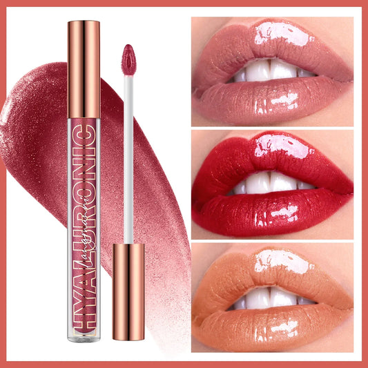 Hyaluronic Acid Glitter Lip Gloss – 8 Shades | Langmanni Glitter Lip Gloss Oasis Select