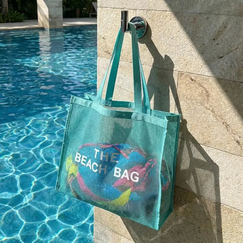 Women's Large Mesh Tote Bag – Beach, Pool, Gym & Travel