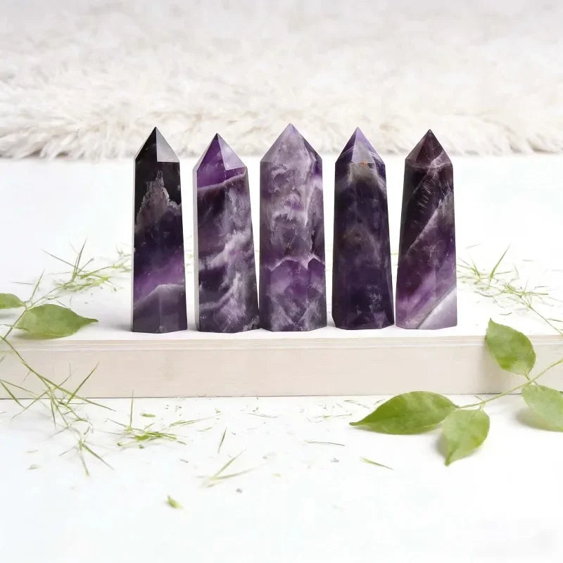 Natural Amethyst Pillar Crystal Specimen – Display & Collection