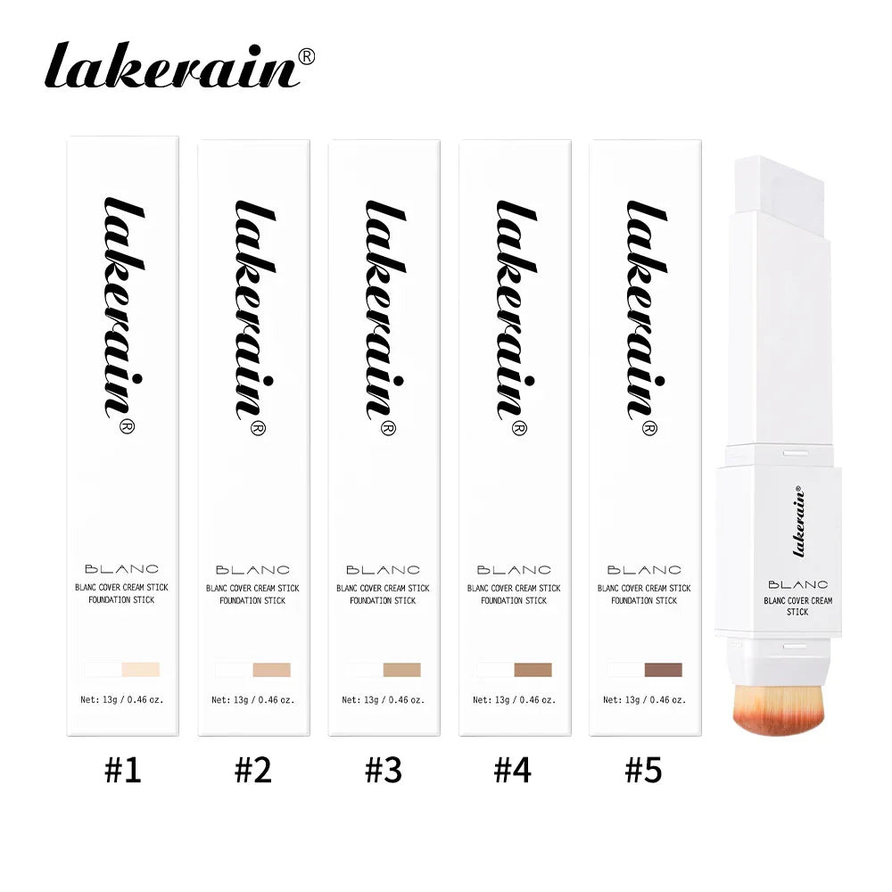 Lakerain Blanc Cover Cream Stick | Waterproof Foundation, 5 Shades