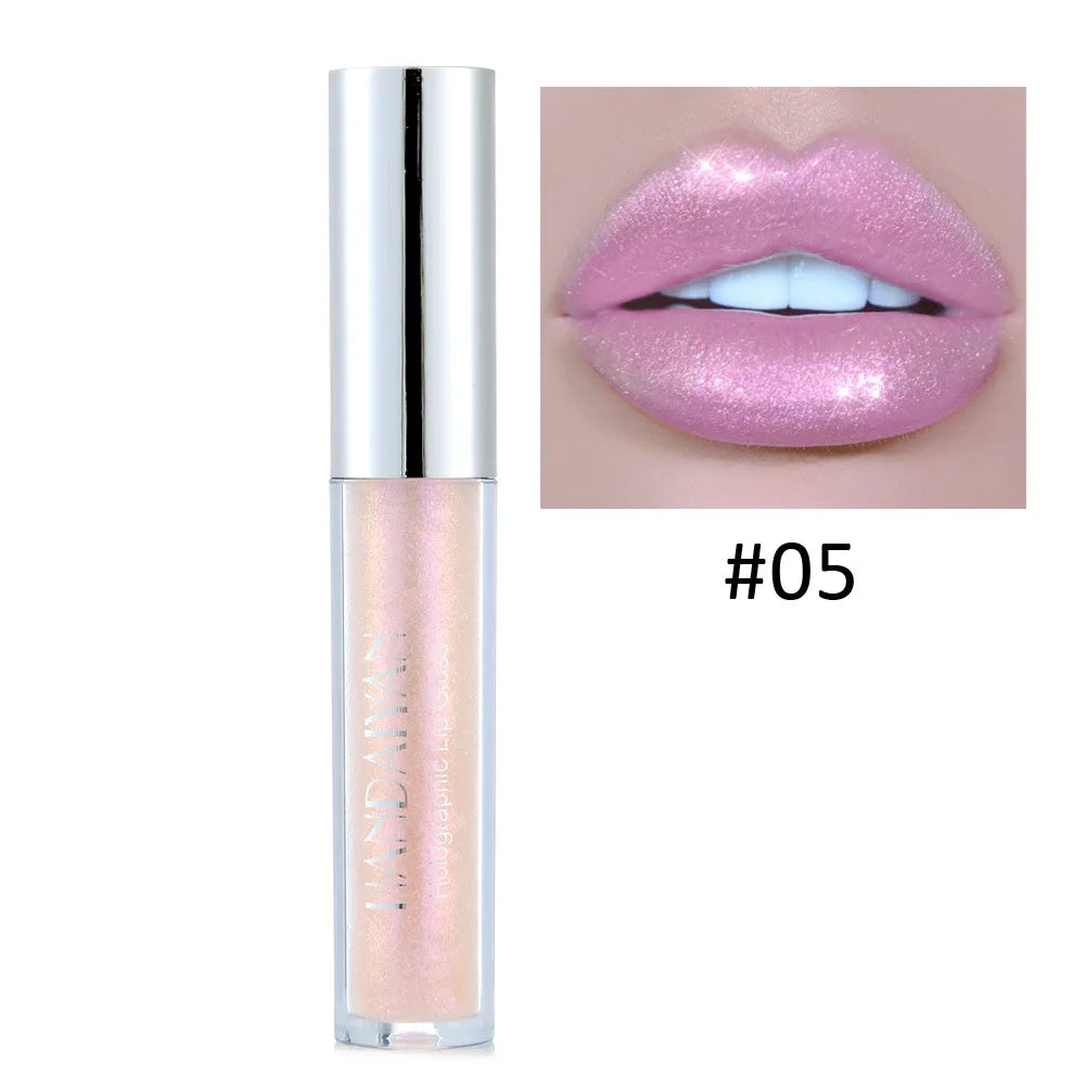 Holographic Glitter Lip Gloss | 6 Metallic Shades Liquid Lipstick