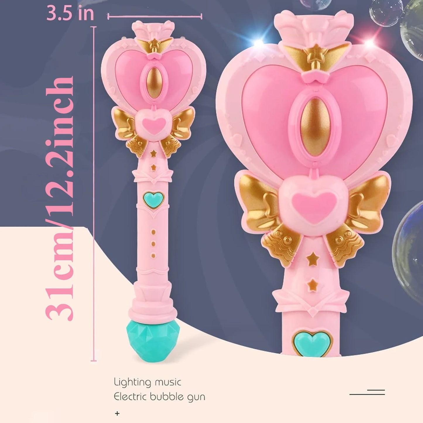 Magic Princess Fairy Wand Bubble Machine with Solution | SONGYI