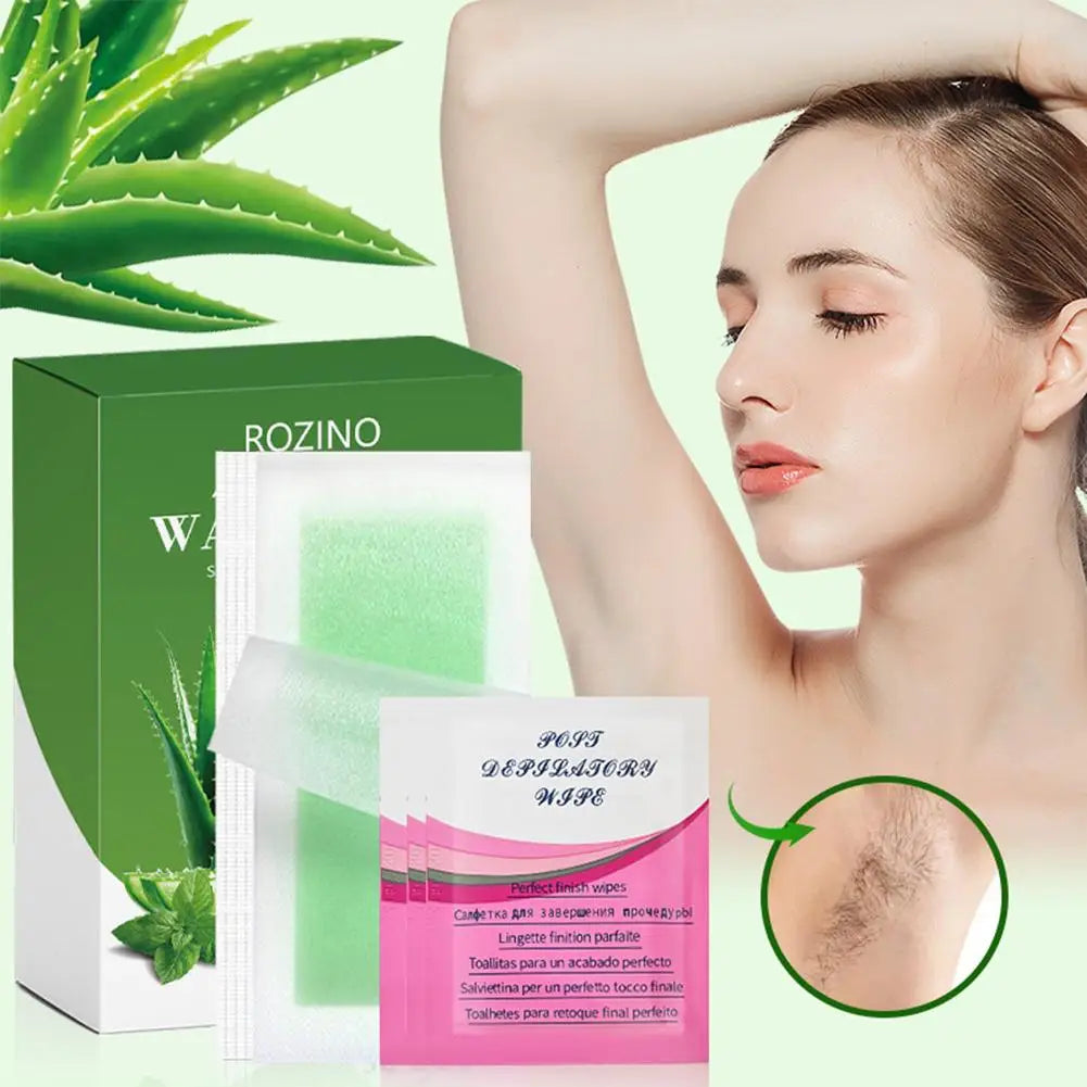 30-Pack Cold Wax Strips – Painless Hair Removal Body & Face