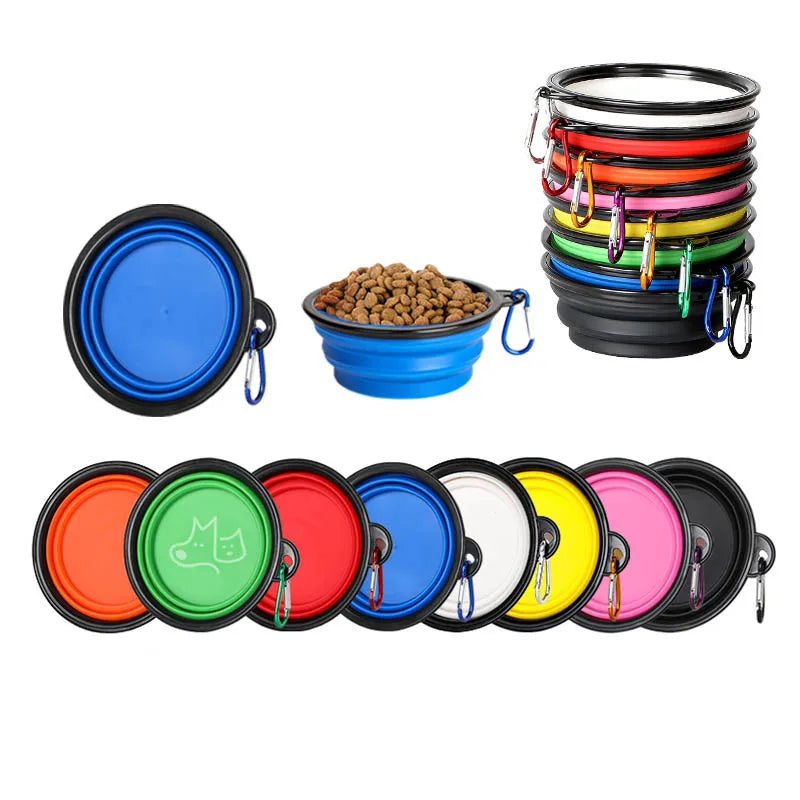 Collapsible TPE Pet Travel Bowl for Dogs & Cats – 350ml