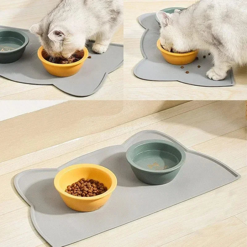 Drinking Pad Cats Feeding Mat Feeding & Watering Supplies Cats Food Bowl Silica Gel Portable Pet Placemat Feeders Products Home Peaceful Pleasures Health and Wellness