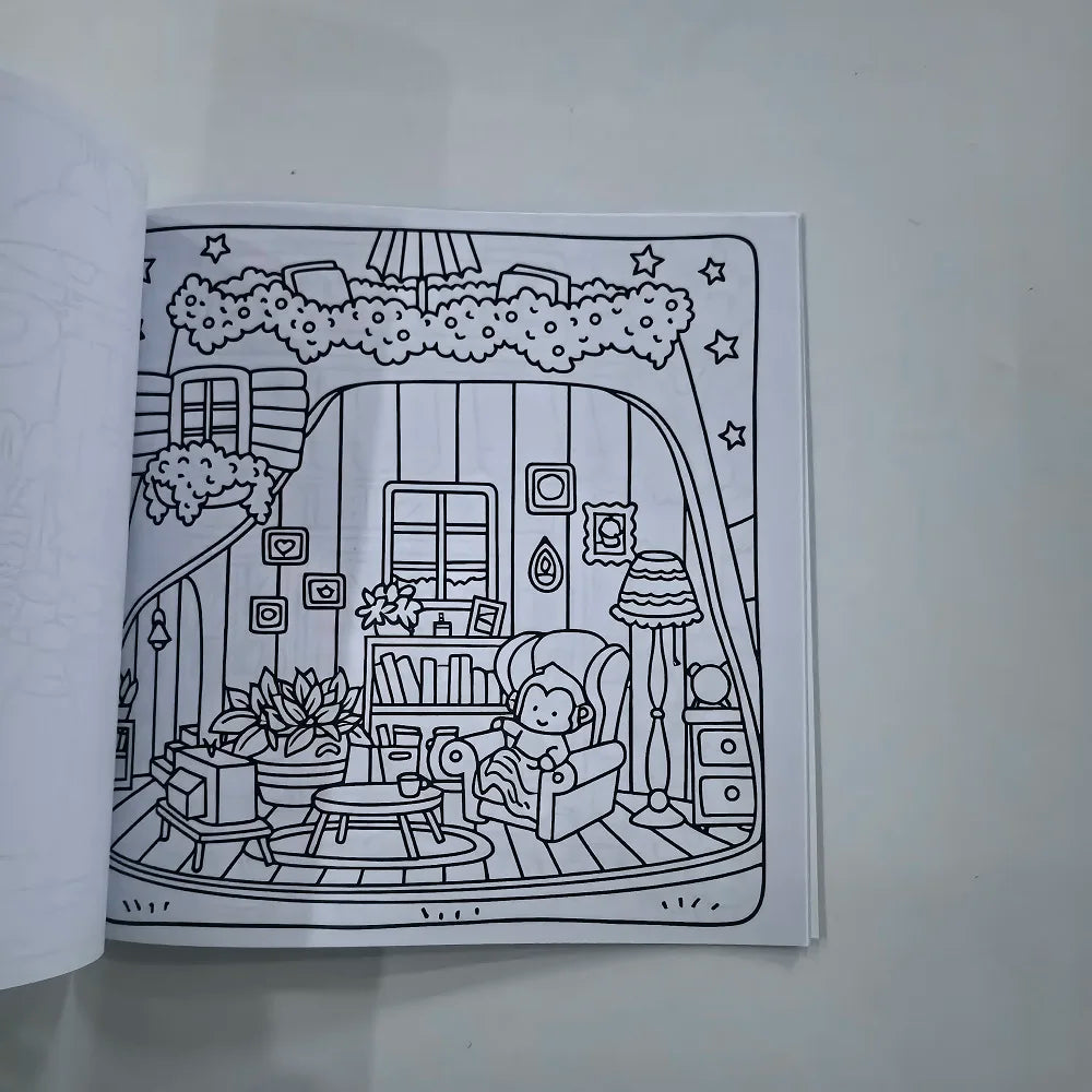 Cozy Moments Bold-easy Patterns Coloring Book Adults Cute Drawing