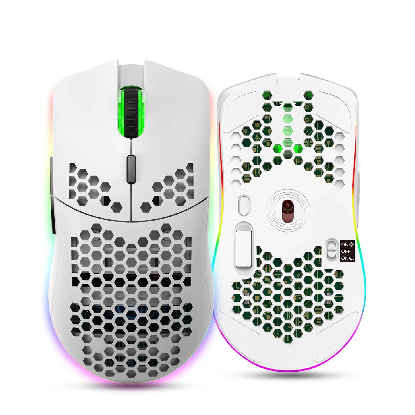 HXSJ T66 RGB Wireless Gaming Mouse | 2.4G, 3600 DPI, Ergonomic
