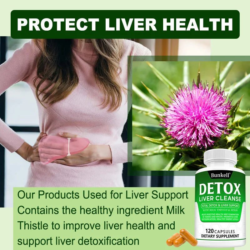 Liver Detox Cleansing Capsules - Milk Thistle, Artichoke & Natural Herbs, Colon Cleansing, Fatty Liver Support for Men & Women Peaceful Pleasures Health and Wellness