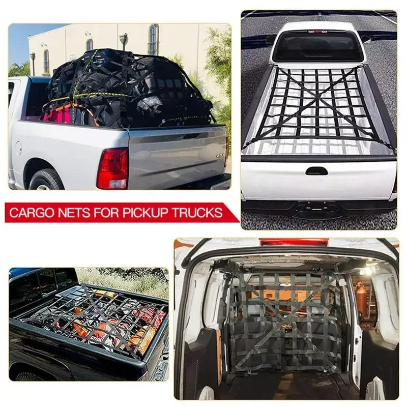 Multifunctional car trunk universal luggage storage net cargo sorting net elastic storage durable load-bearing net for roof rack Peaceful Pleasures Health and Wellness