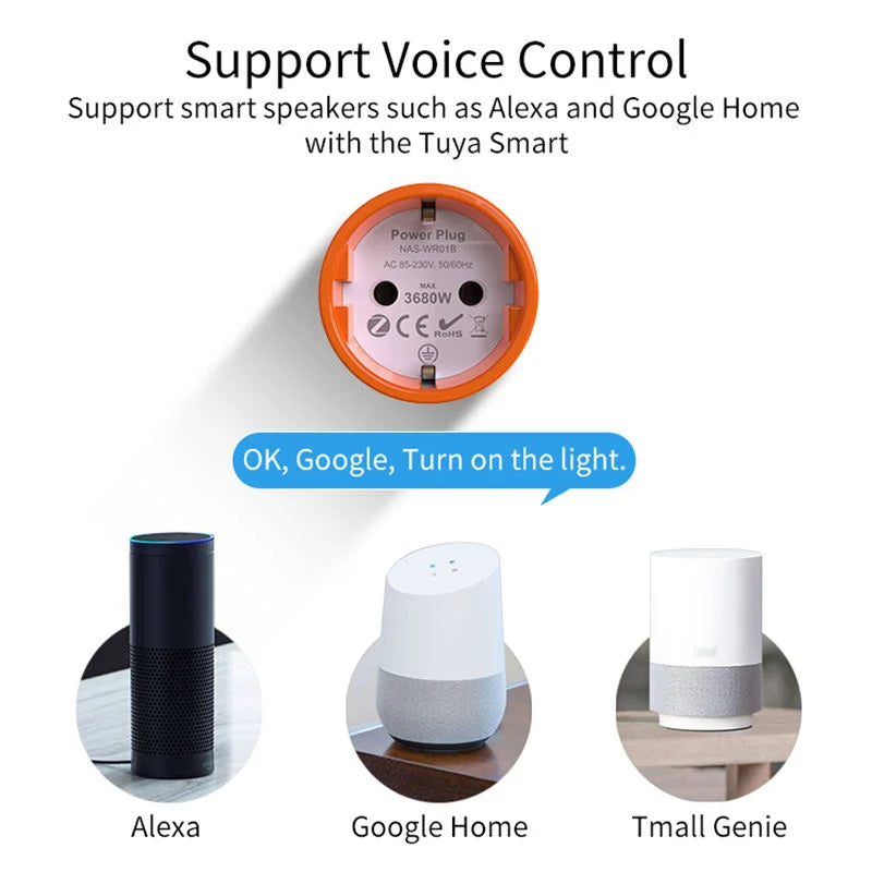 Tuya 16A EU Smart Power Plug Zigbee 3.0 Outlet Child Lock Smart Socket Remote Control Work With Alexa Google Home Peaceful Pleasures Health and Wellness