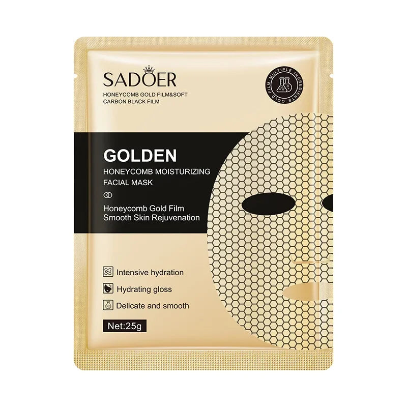 Golden Honeycomb Facial Mask – Oil Control & Brightening 10 Pack