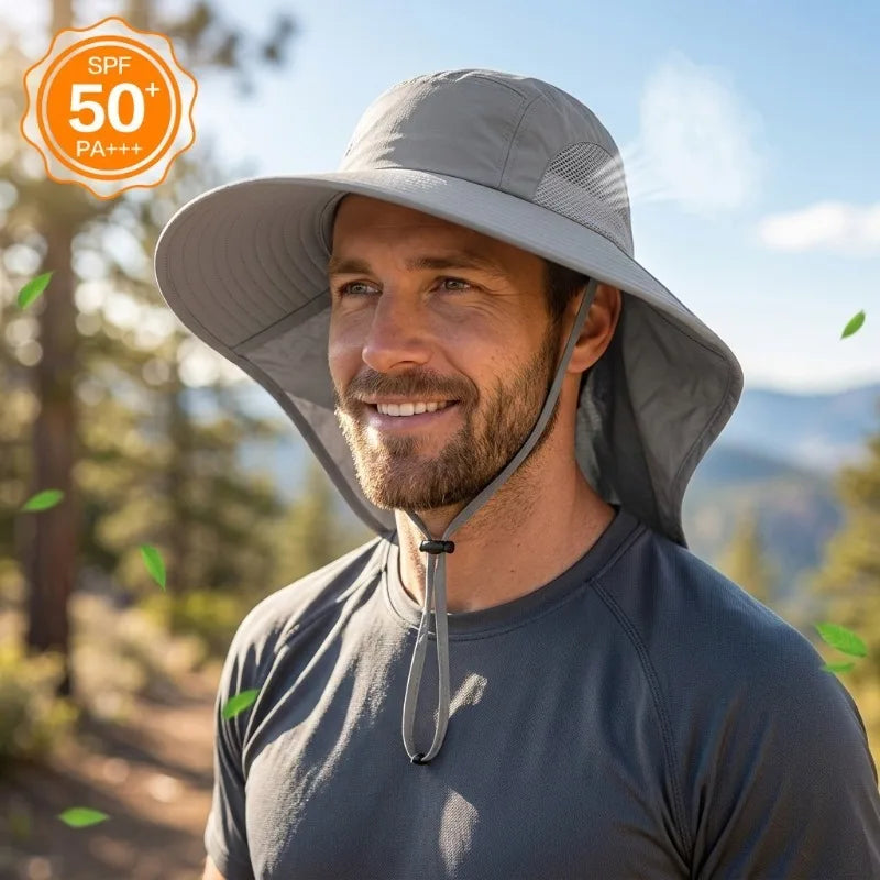 Waterproof Bucket Hat Wide Brim UV Sun Protection & Neck Cover