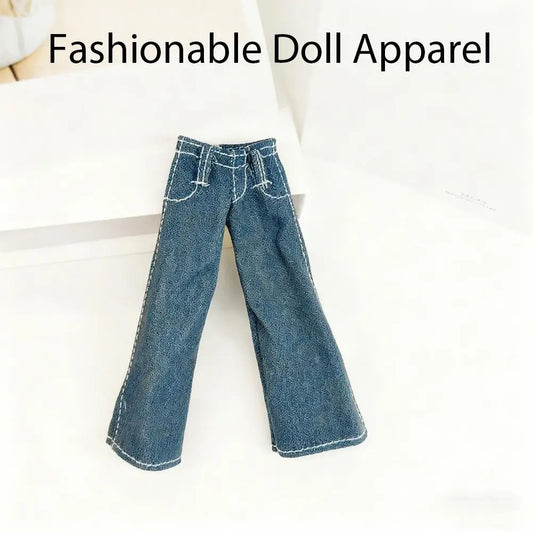Babydoll Jeans Retro Loose Wide-leg Pants Fashion Cool Doll Clothes Peaceful Pleasures Health and Wellness