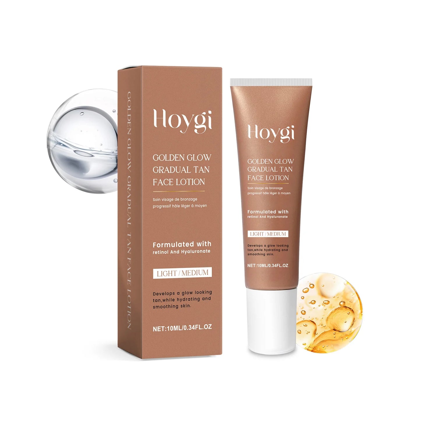 Hoygi Sunless Self-Tanning Lotion | Body Bronzer for Face & Body