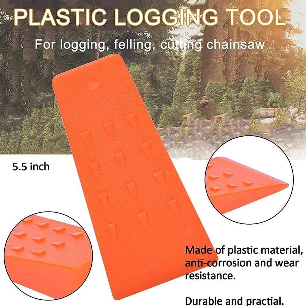 Portable Wedge Orange Plastic Felling Felled Chock Tree Cutting