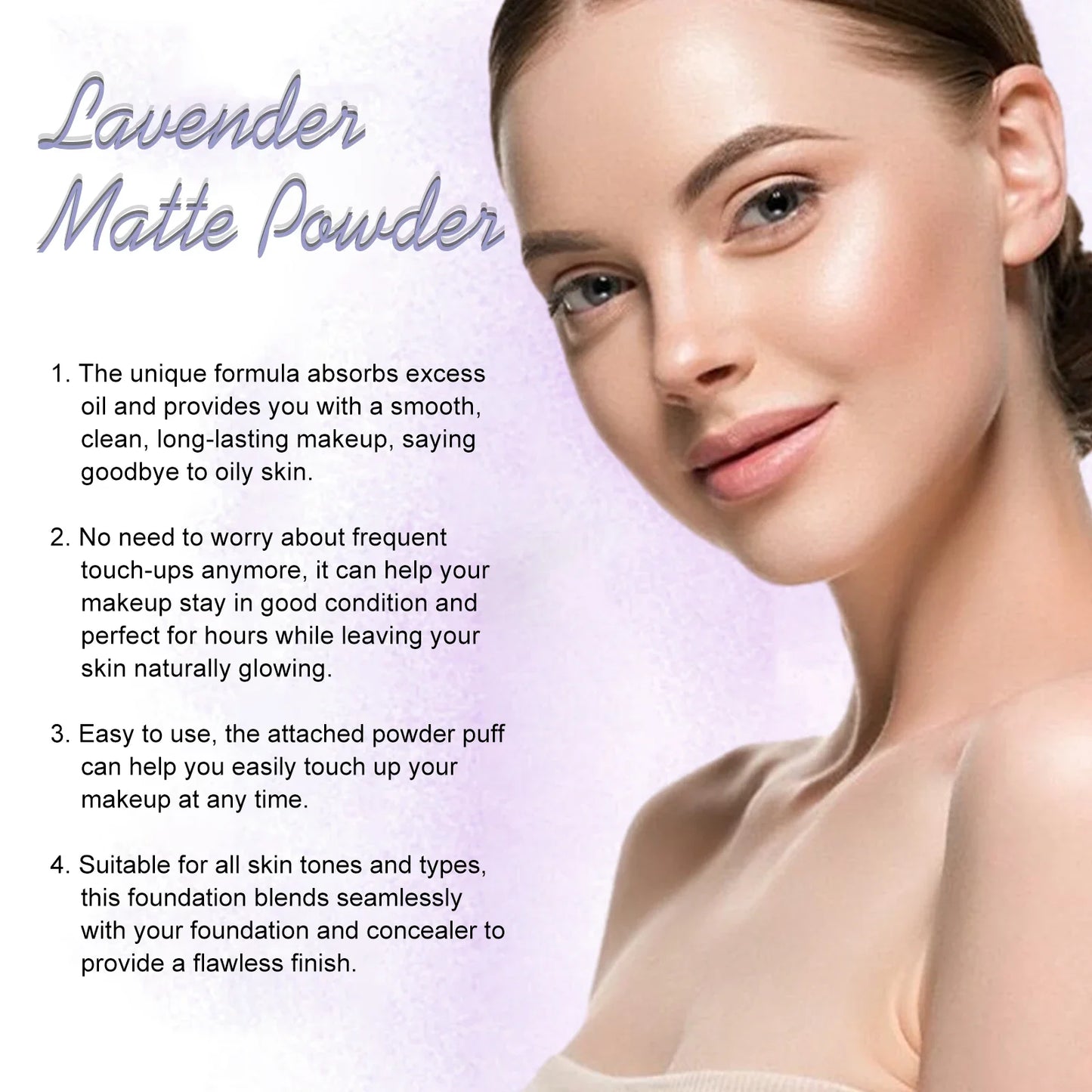 EELHOE Lavender Matte Setting Powder – Oil Control & Waterproof