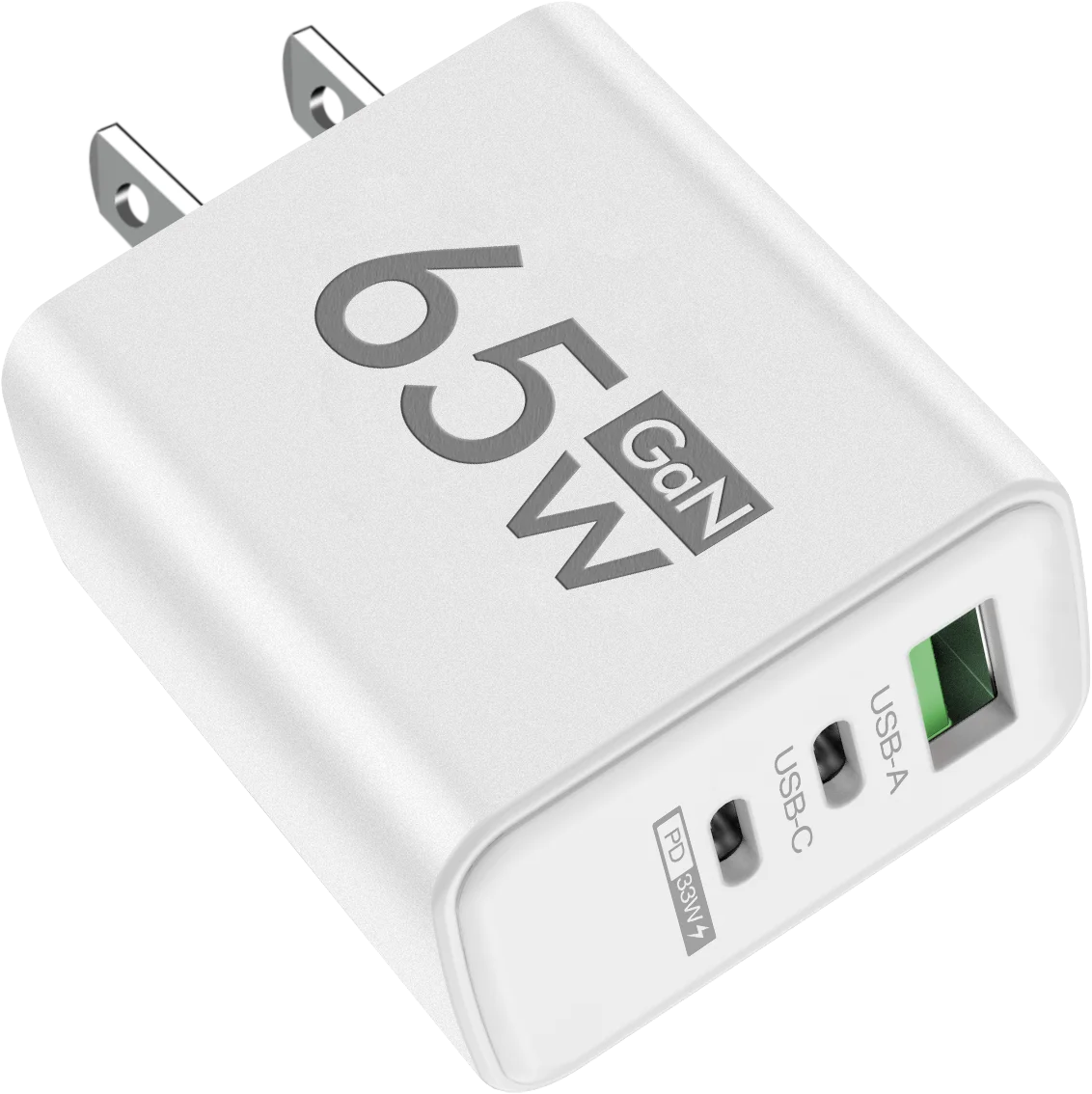 67W GaN Fast Charger USB-C PD 3.0 QC 4.0 Multi-Port Wall Adapter