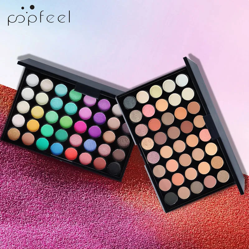 POPFEEL 40-Color Eyeshadow Palette – Matte & Shimmer Shades