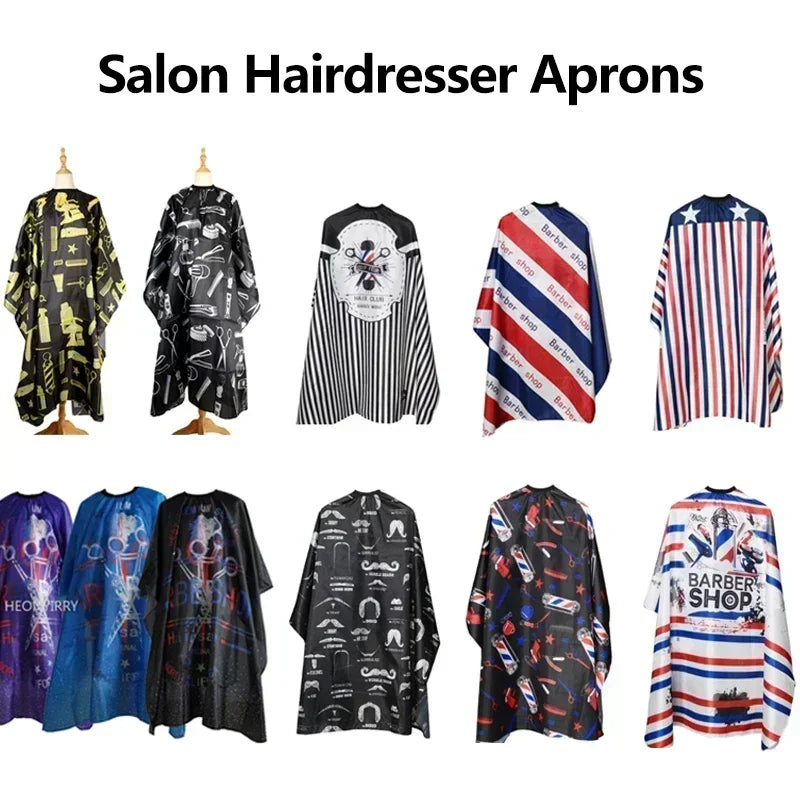 Hairdressing Coth Pattern Cutting Hair Waterproof Cloth Salon Barber Cape Professional Hair Stylist Retro Aprons Haircut Cape Peaceful Pleasures Health and Wellness
