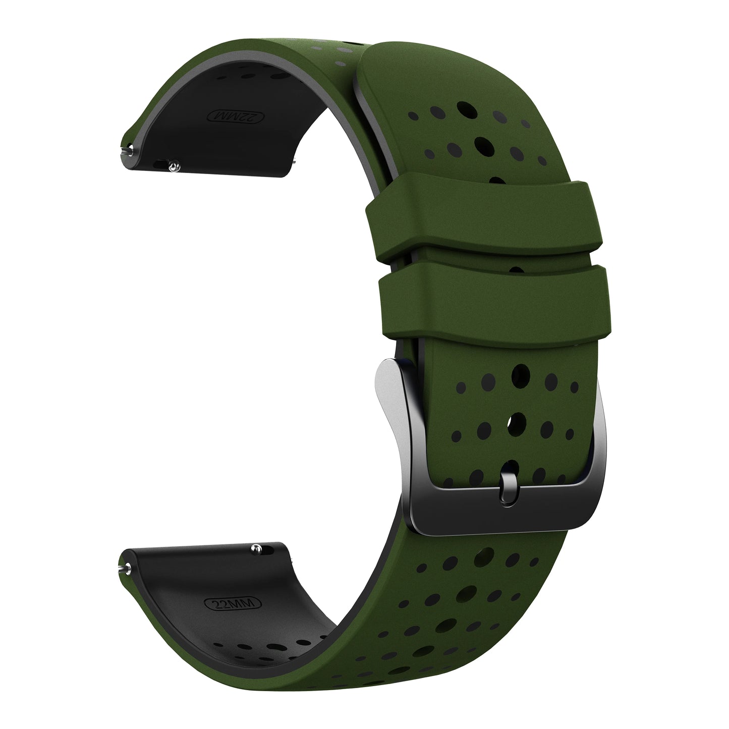 22mm Starry Sky Silicone Watch Strap for Suunto & Xiaomi Peaceful Pleasures Health and Wellness DGreen Black 22mm