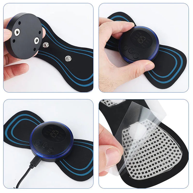 EMS Neck Massager – 8 Mode Rechargeable Cervical Pain Relief