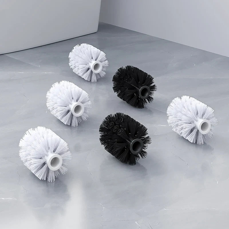 ONROSY Replacement Toilet Brush Head White & Black | 1 PC