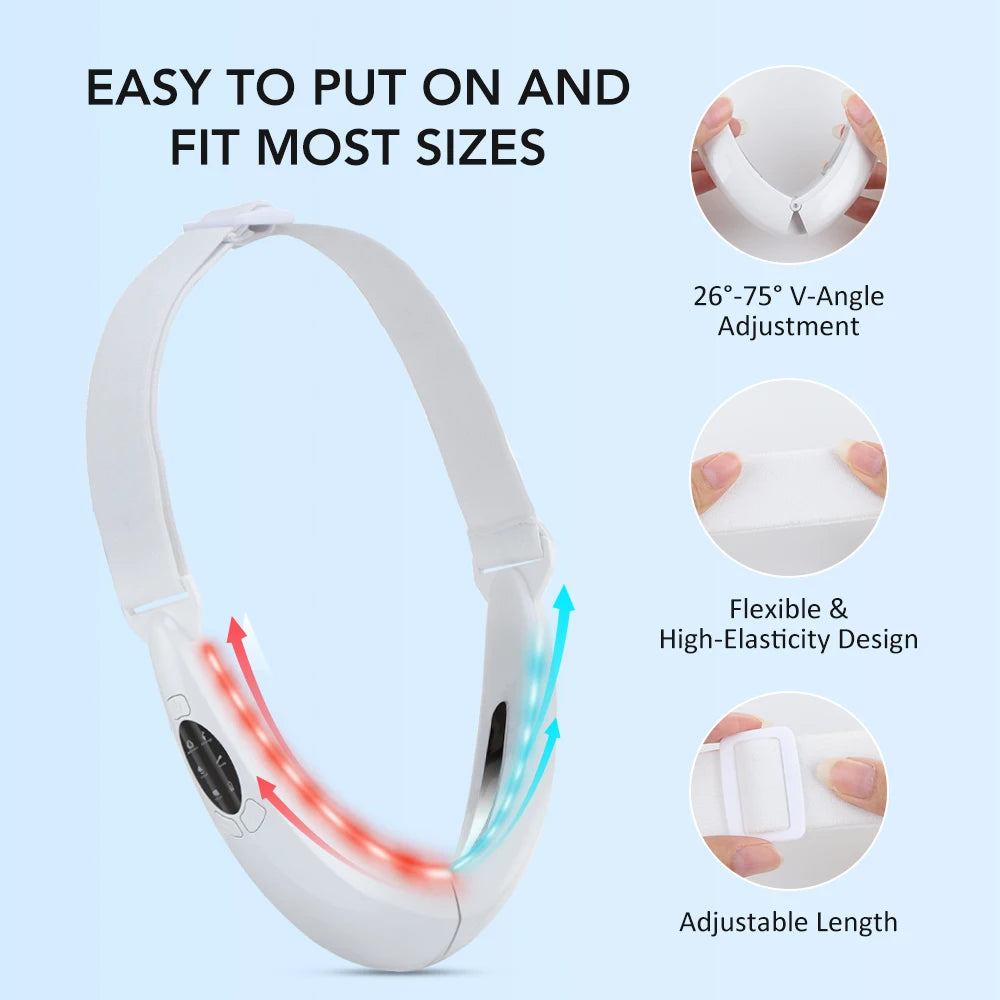 Dual Light Microcurrent Facial Massager Home Face Sculpting Lifting Tightening Skin Care Beauty Double Chin Reduce V Line Peaceful Pleasures Health and Wellness