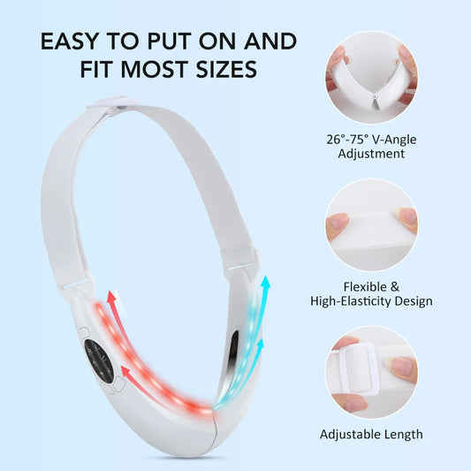Dual Light Microcurrent Facial Massager Home Face Sculpting Lifting Tightening Skin Care Beauty Double Chin Reduce V Line Peaceful Pleasures Health and Wellness