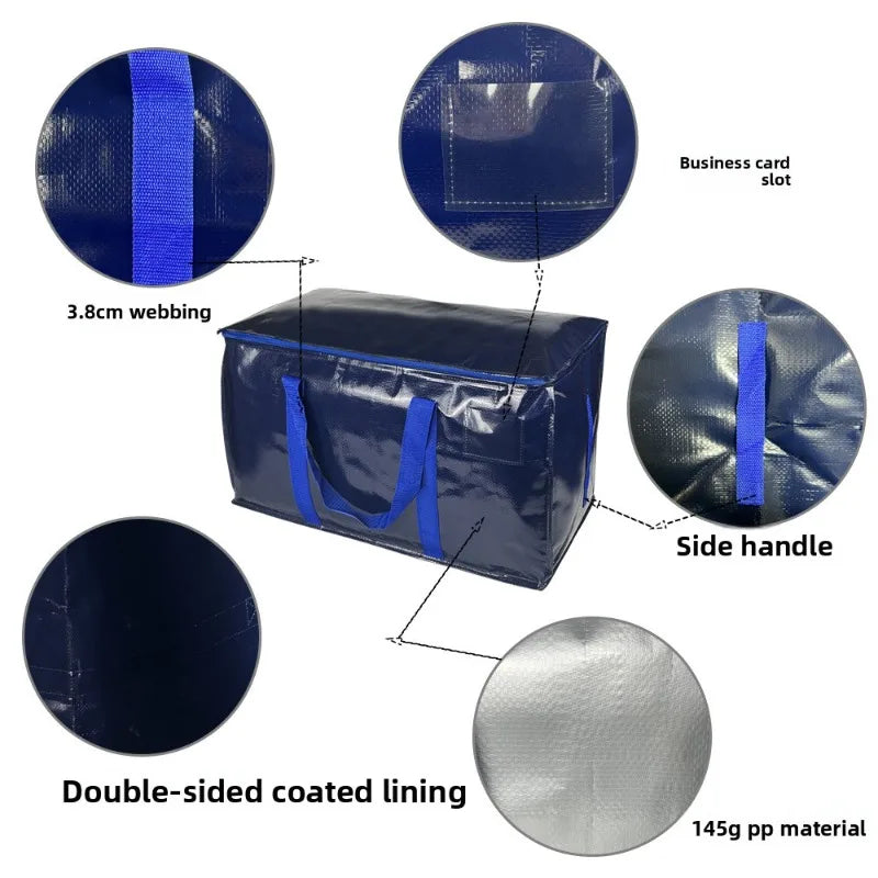Large Heavy Duty Waterproof Woven Moving Storage Bag – Foldable