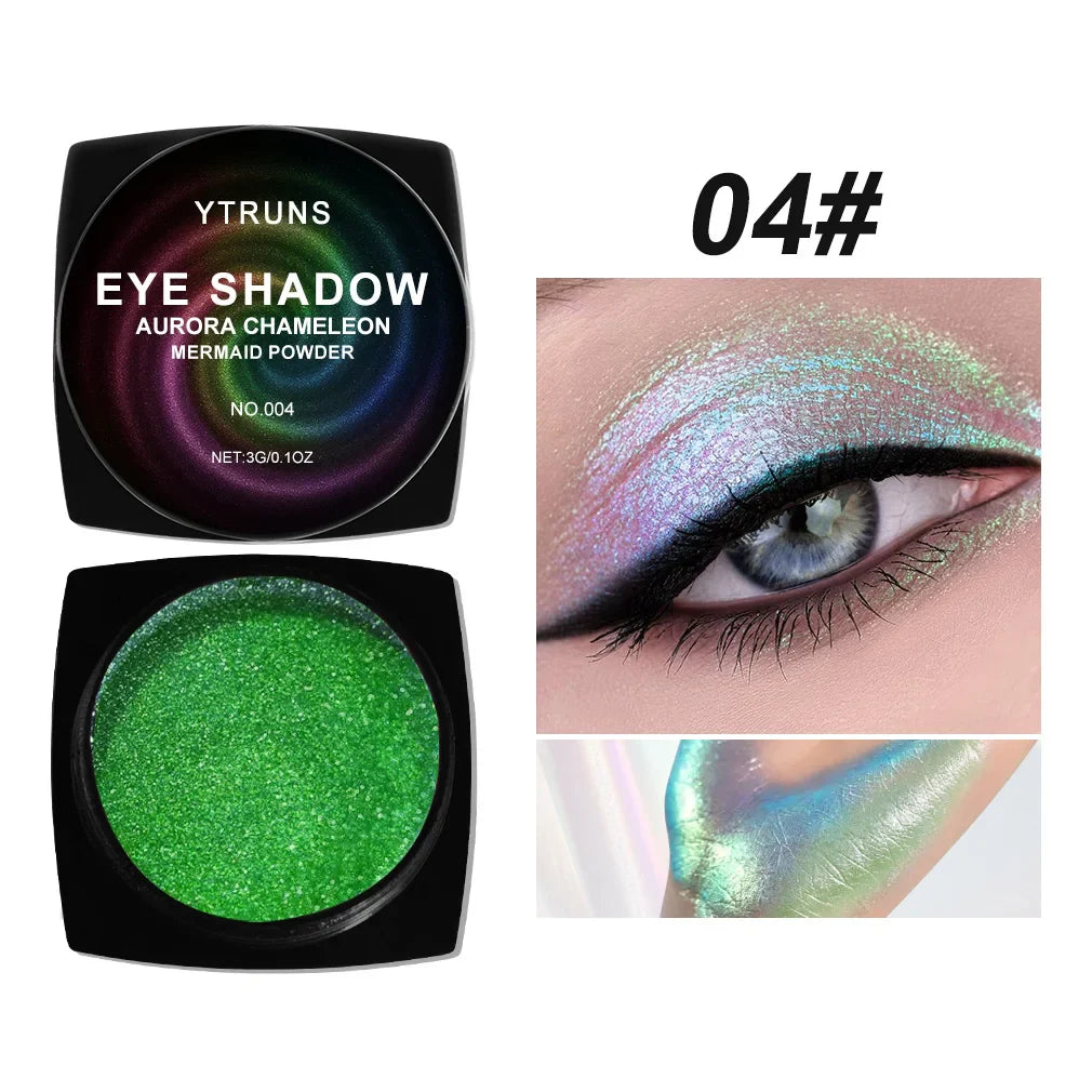 Chameleon Multichrome Eyeshadow – Color-Shifting Pressed Pigment