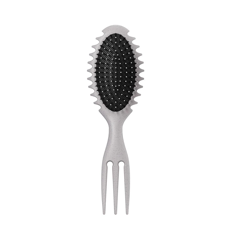 Curl Defining Bounce Hair Brush Barbershop Boar Bristle Comb Detangling Shaping Hairbrushes Professional Salon Home Styling Comb Peaceful Pleasures Health and Wellness white