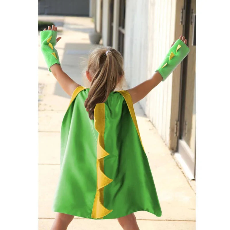 Kids Dinosaur Costume Cape Set | Halloween Birthday Dress Up