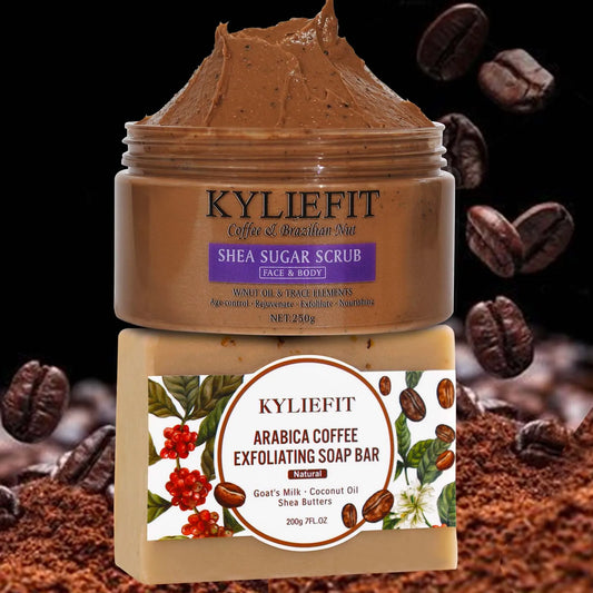 AILKE Coffee & Shea Sugar Scrub – Exfoliate & Brighten Skin Body Sugar Scrub Peaceful Pleasures Health and Wellness Soap And Scrub france