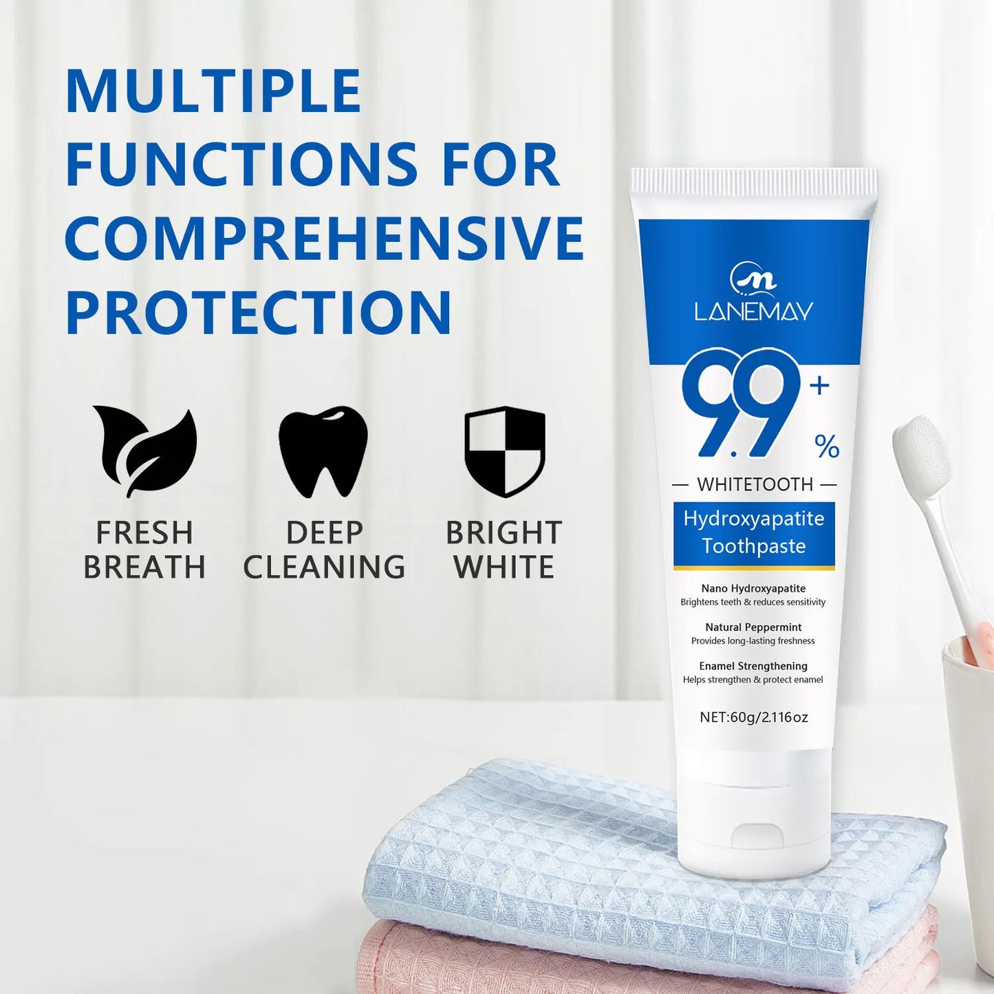 Lanemay Hydroxyapatite Toothpaste – Whitening & Sensitivity 60g