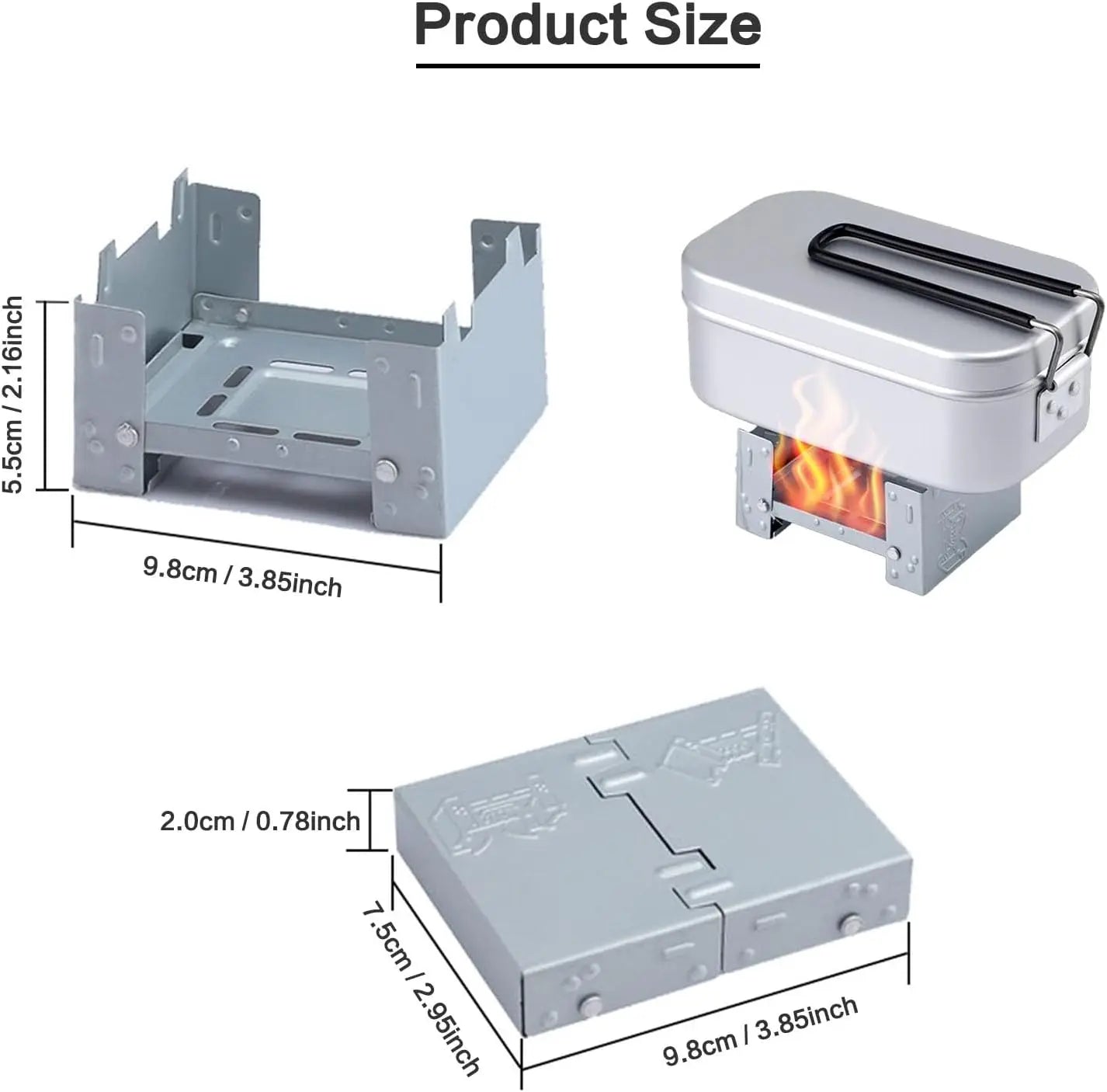 Portable Pocket Stove Backpacking Folding Stove Outdoor Travel Portable Stove Ultralight Alcohol Stove For Hiking Camping Peaceful Pleasures Health and Wellness