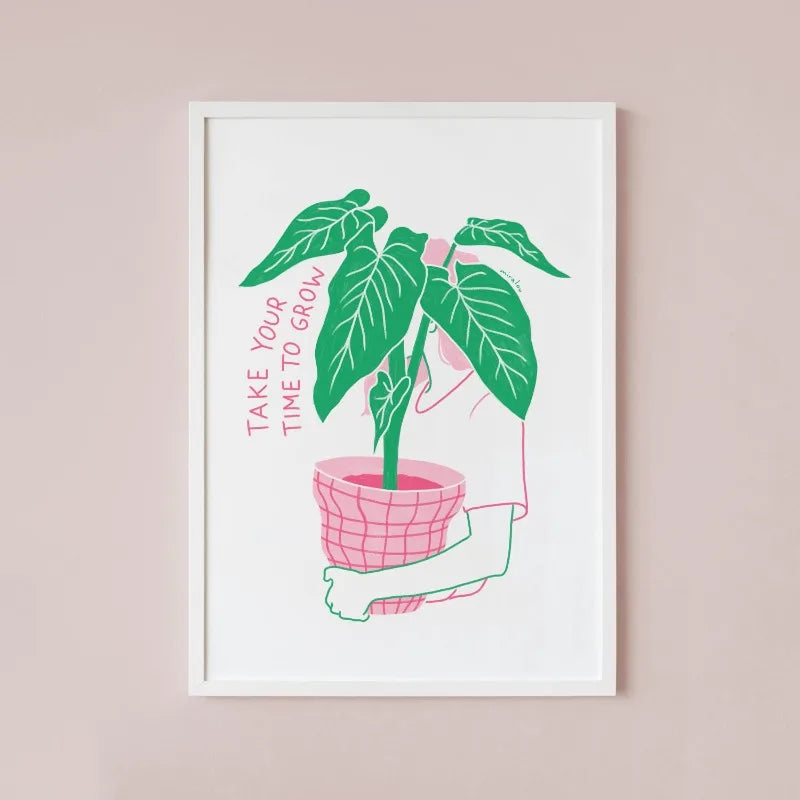 Modern Minimalist Line Girl Illustration Poster Girly Busy Resting Reading Book Canvas Painting Wall Art Living Room Home Dec Peaceful Pleasures Health and Wellness 14 20x30cm Unframed
