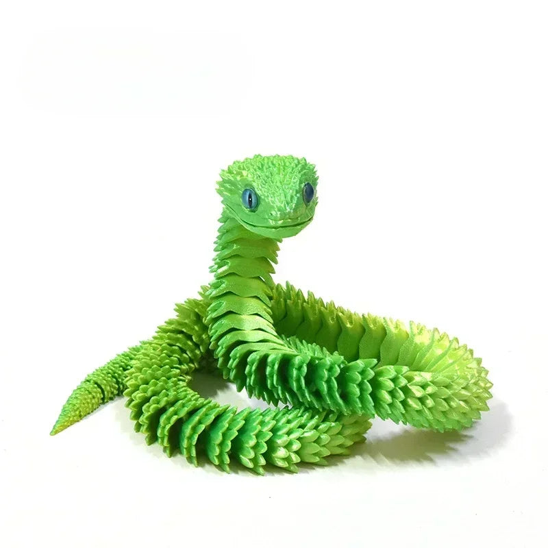 3D Printed Articulated Snake Fidget Toy | Desk Ornament Figurine