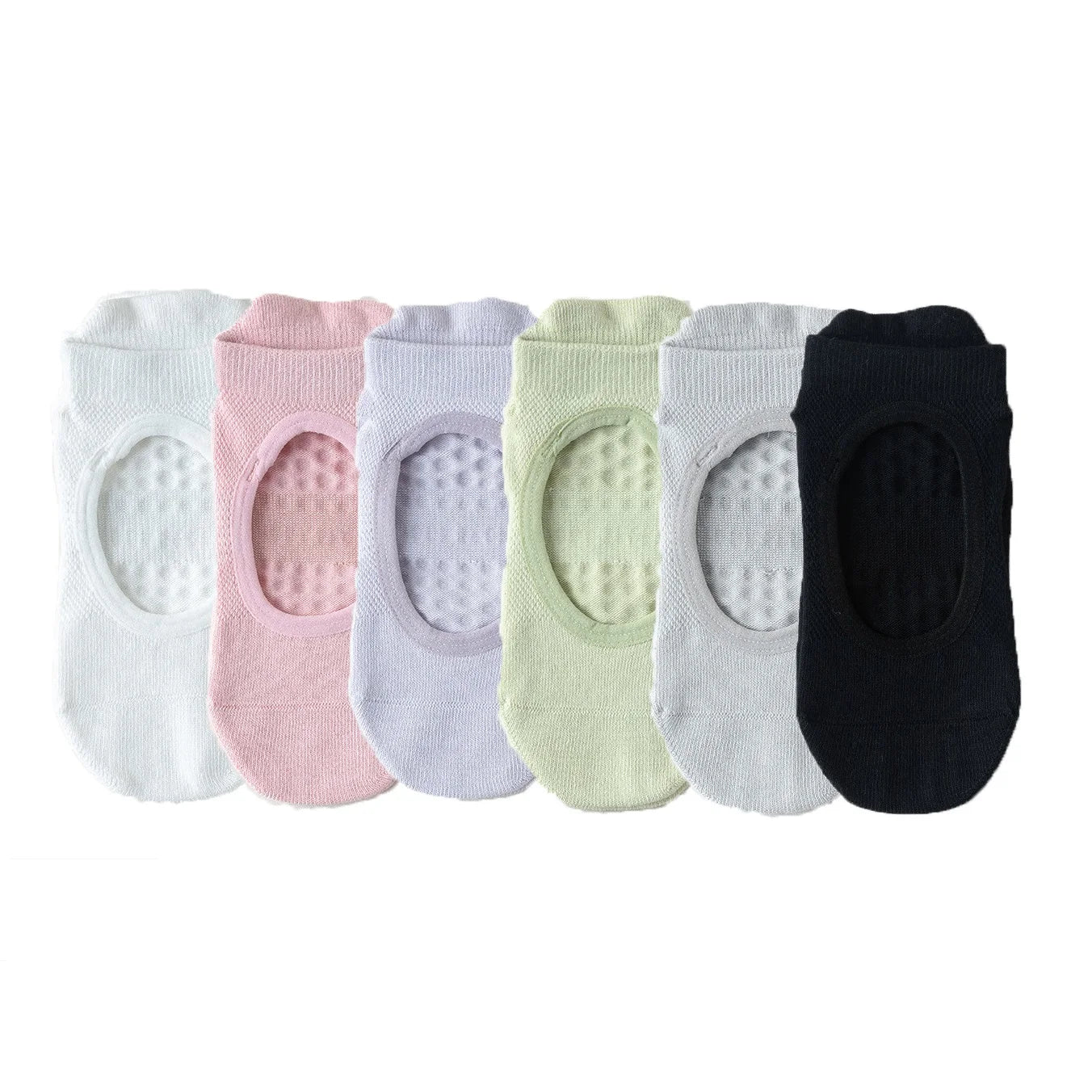 1/6_Pairs Women'S Yoga Socks Non-Slip Pilates Dance Socks Non-Slip Floor Slippers With Handles For Gym Indoor And Fitness Ballet Peaceful Pleasures Health and Wellness 6Pairs 1