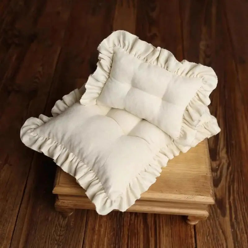 Newborn Photography Mattress & Pillow Set | Soft Cotton Props