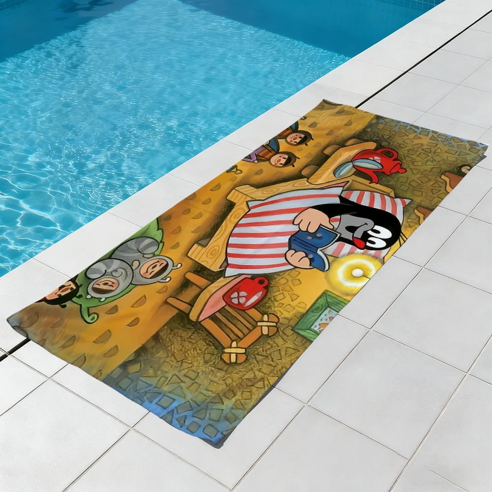 Little Mole Art Beach Towel | Quick Dry, Soft & Lightweight Quick Dry Beach Towel Peaceful Pleasures Health and Wellness