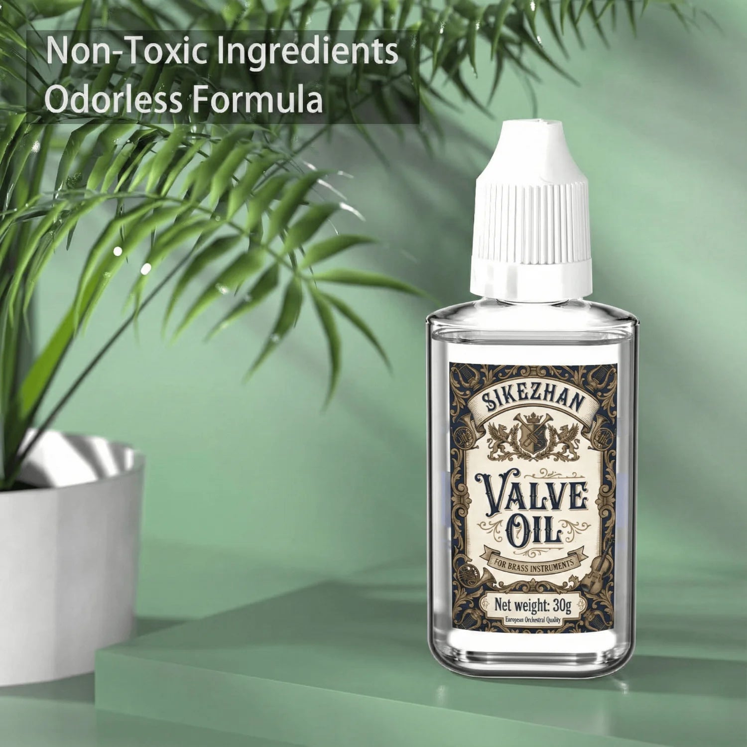 Premium Brass Valve Oil for Trumpet Trombone Tuba - Long-Lasting Piston Lubricant, Smooth Action & Fast Response Brass Care Oil Peaceful Pleasures Health and Wellness