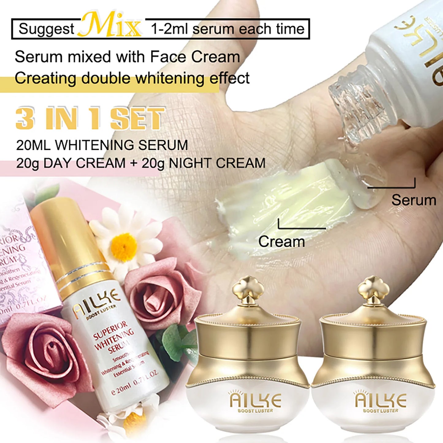 AILKE Brightening Face Care Set – Spot & Wrinkle, All Skin Types